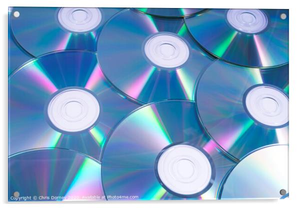 CDs or DVDs Acrylic by Chris Dorney