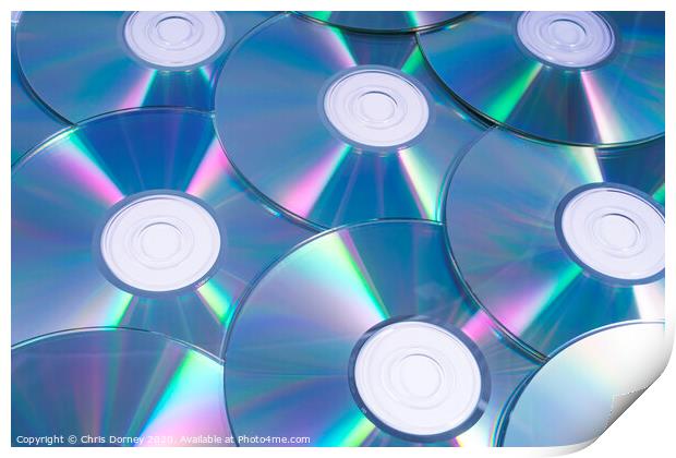 CDs or DVDs Print by Chris Dorney