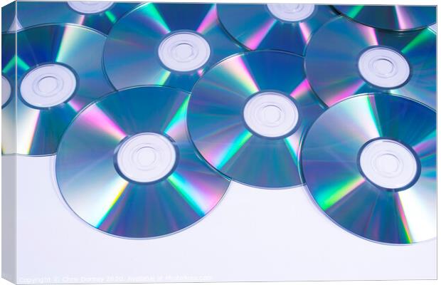 Compact Discs or CDs Canvas Print by Chris Dorney