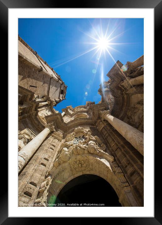 Valencia Cathedral in Spain Framed Mounted Print by Chris Dorney