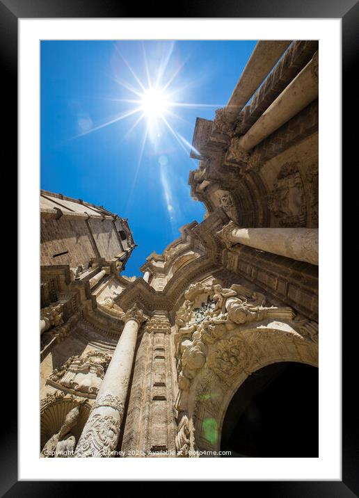 Valencia Cathedral in Spain Framed Mounted Print by Chris Dorney