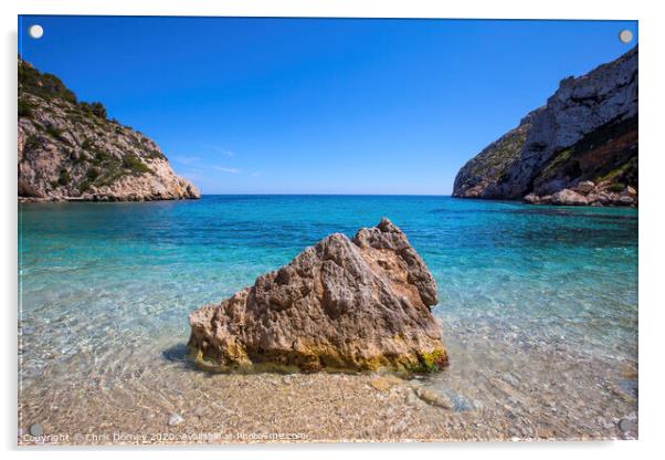 La Granadella Beach in Javea Acrylic by Chris Dorney