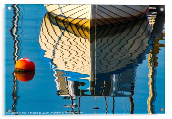 Boat and Buoy Reflection Acrylic by Paul F Prestidge