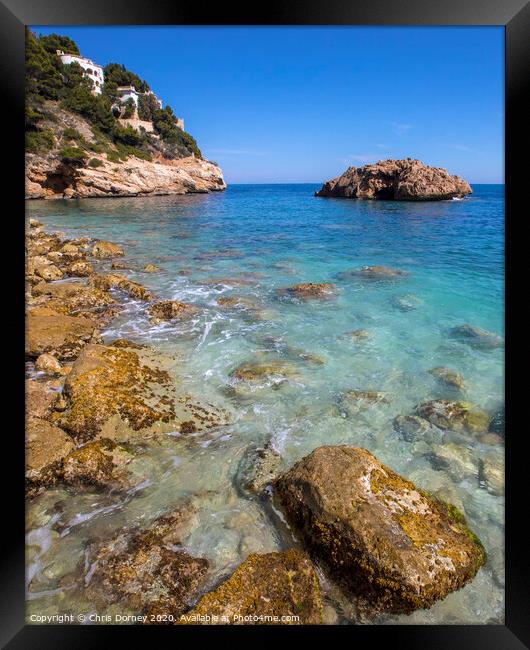 Ambolo Beach in Javea Framed Print by Chris Dorney