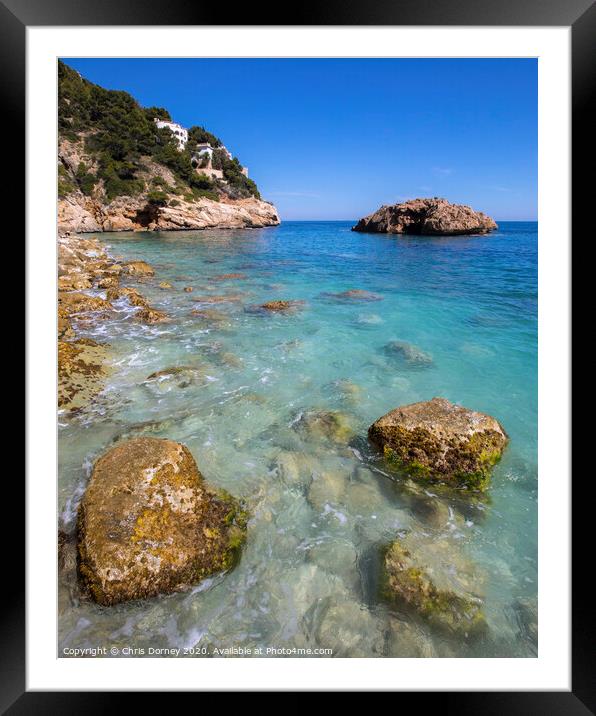 Ambolo Beach in Javea Framed Mounted Print by Chris Dorney