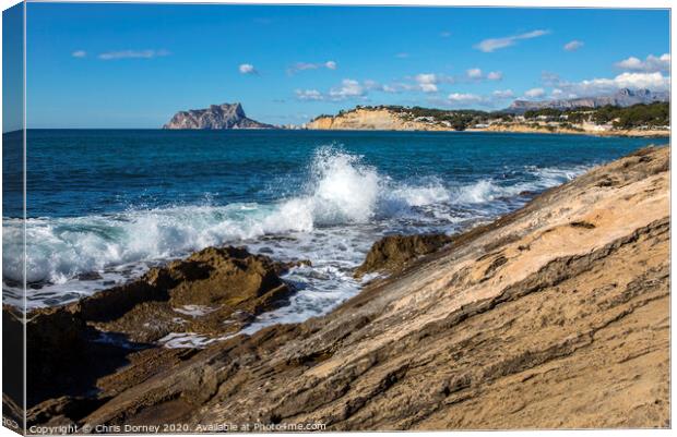 View from Moraira in Spain Canvas Print by Chris Dorney