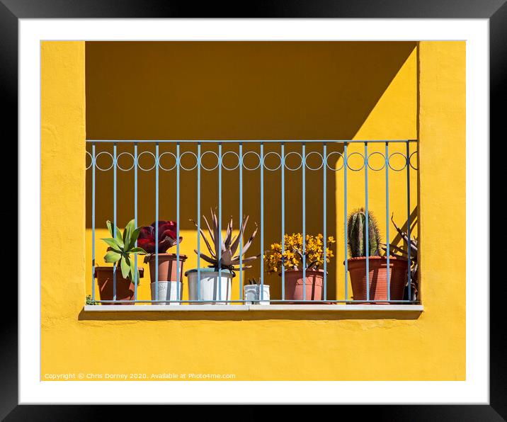 Beautiful Balcony in Spain Framed Mounted Print by Chris Dorney