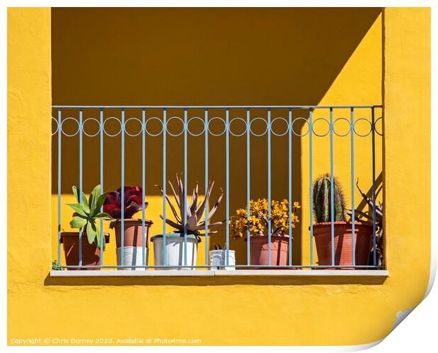 Beautiful Balcony in Spain Print by Chris Dorney