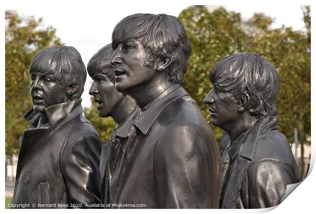 Beatles Statues at Pier Head  Print by Bernard Rose Photography