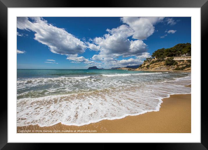 El Portet Beach in Moraira  Framed Mounted Print by Chris Dorney