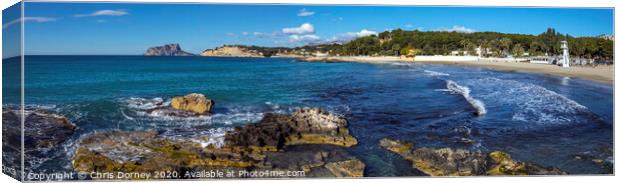 View from Moraira in Spain Canvas Print by Chris Dorney