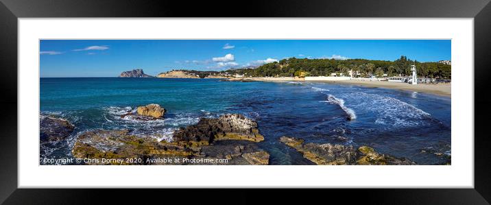 View from Moraira in Spain Framed Mounted Print by Chris Dorney