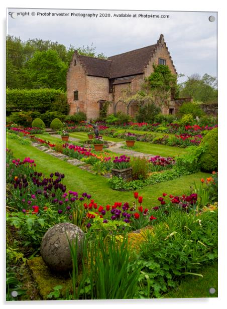 Chenies Manor Gardens in early May Acrylic by Elizabeth Debenham