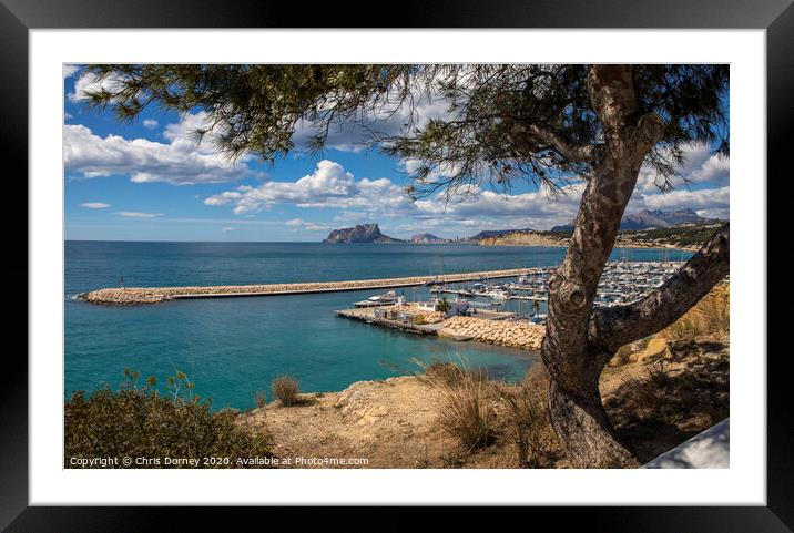 View from Moraira in Spain Framed Mounted Print by Chris Dorney
