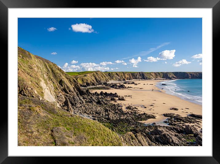 Marloes ,St Brides Bay, Pembrokeshire Wales. Framed Mounted Print by Colin Allen