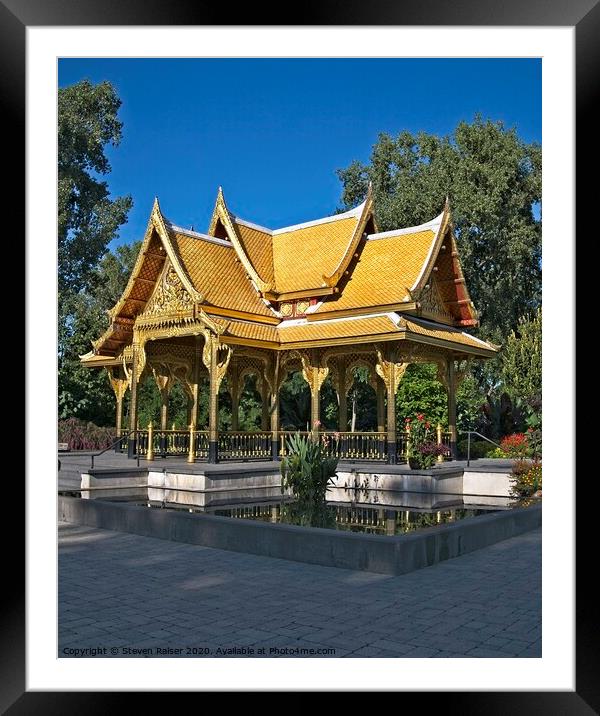 Thai Pavilion - Madison - Wisconsin  Framed Mounted Print by Steven Ralser