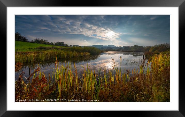 White Coppice In Autumn Framed Mounted Print by Phil Durkin DPAGB BPE4