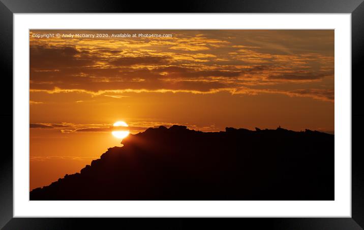 Clouds in the sky at sunset Framed Mounted Print by Andy McGarry