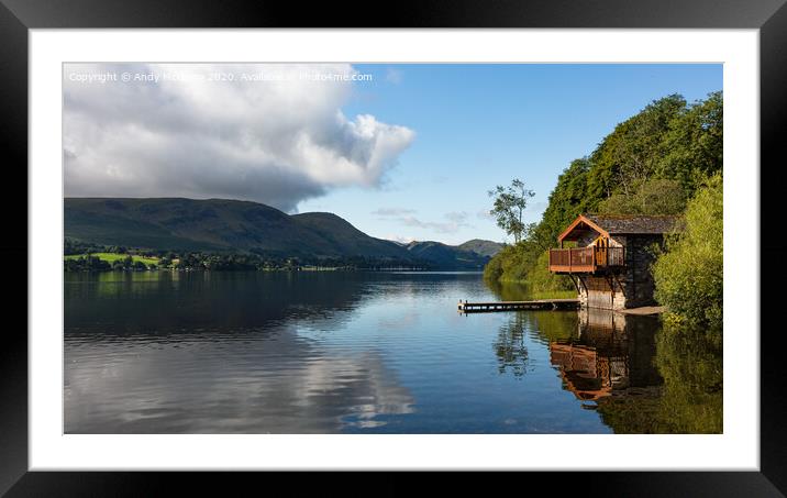 Ullswater Boathouse Framed Mounted Print by Andy McGarry