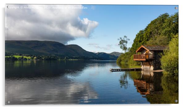 Ullswater Boathouse Acrylic by Andy McGarry