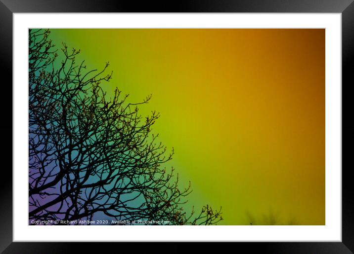 Rainbow abstract Framed Mounted Print by Richard Ashbee