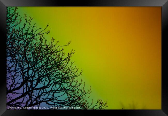 Rainbow abstract Framed Print by Richard Ashbee