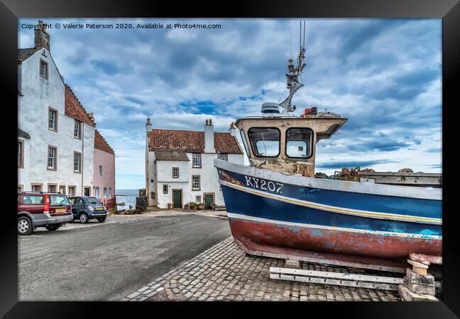 Pittenweem Harbourside Framed Print by Valerie Paterson