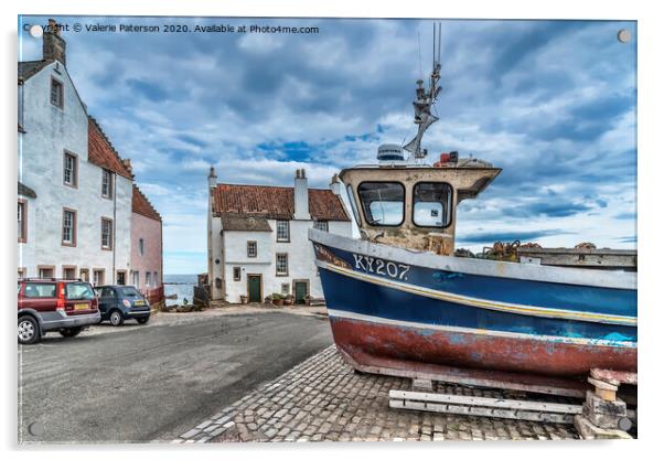 Pittenweem Harbourside Acrylic by Valerie Paterson