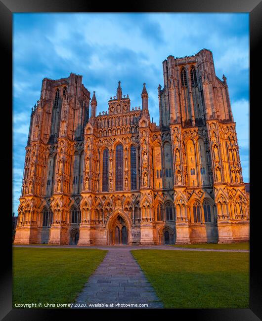 Wells Cathedral in Somerset Framed Print by Chris Dorney