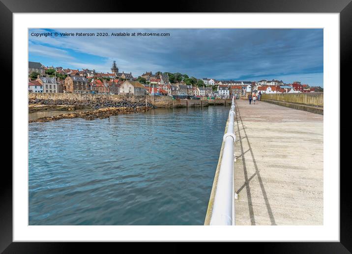 Pittenweem  View Framed Mounted Print by Valerie Paterson