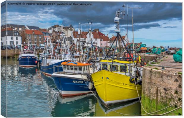 Pittenweem Boats  Canvas Print by Valerie Paterson