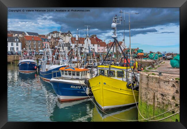 Pittenweem Boats  Framed Print by Valerie Paterson