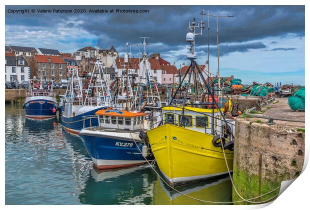 Pittenweem Boats  Print by Valerie Paterson