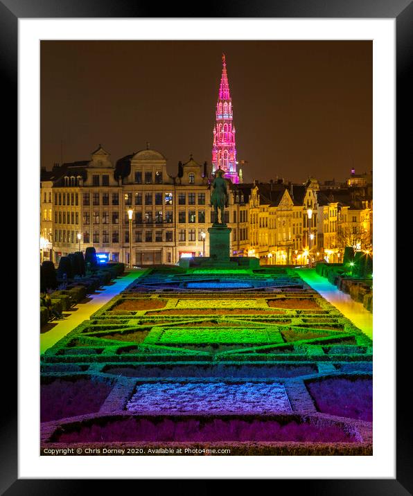 View from Mont des Arts in Brussels Framed Mounted Print by Chris Dorney