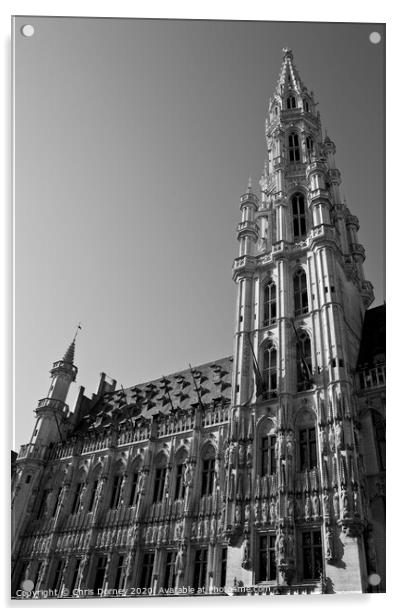 Brussels Town Hall Acrylic by Chris Dorney