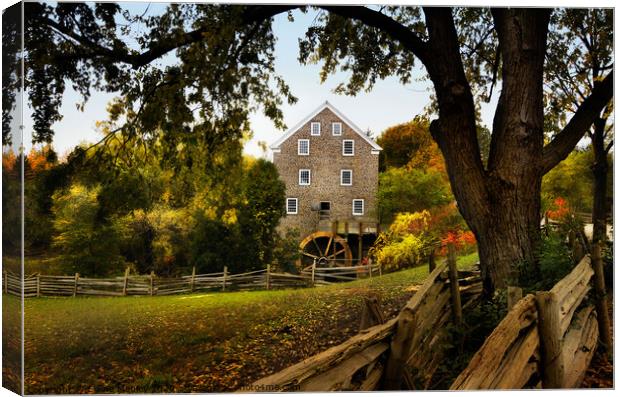 Old Gristmill Canvas Print by Elaine Manley