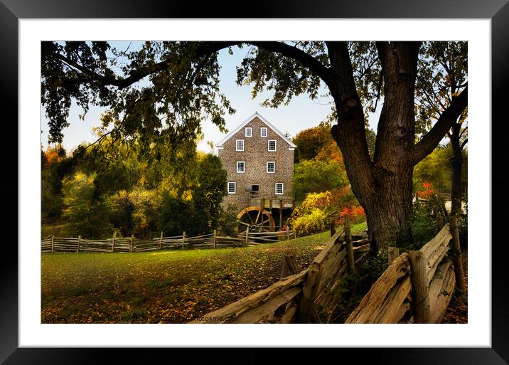 Old Gristmill Framed Mounted Print by Elaine Manley