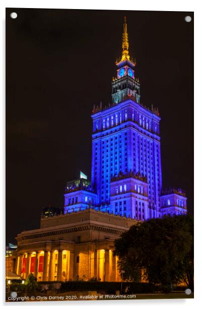 Palace of Culture and Science in Warsaw Acrylic by Chris Dorney