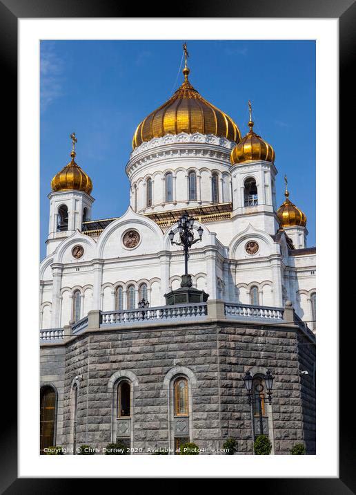 Cathedral of Christ the Saviour in Moscow Framed Mounted Print by Chris Dorney