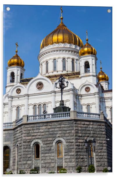 Cathedral of Christ the Saviour in Moscow Acrylic by Chris Dorney