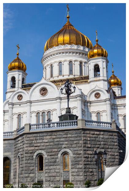 Cathedral of Christ the Saviour in Moscow Print by Chris Dorney