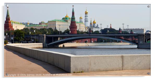 Moscow in Russia Acrylic by Chris Dorney