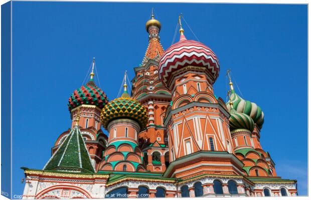 Saint Basils Cathedral in Moscow Canvas Print by Chris Dorney