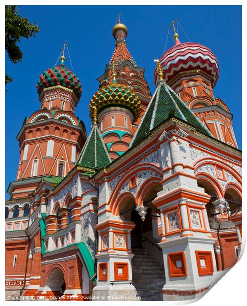 Saint Basils Cathedral in Moscow Print by Chris Dorney