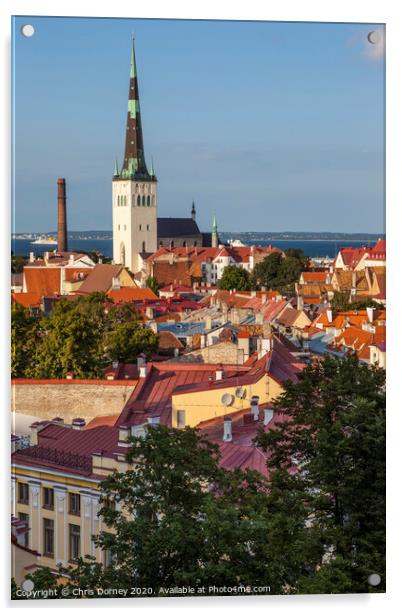 View of Tallinn in Estonia Acrylic by Chris Dorney