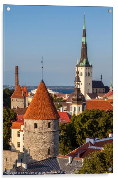View of Tallinn in Estonia Acrylic by Chris Dorney
