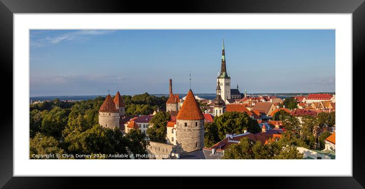 View over Tallinn in Estonia Framed Mounted Print by Chris Dorney