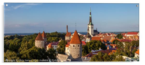 View over Tallinn in Estonia Acrylic by Chris Dorney