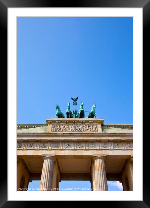 The Brandenburg Gate in Berlin Framed Mounted Print by Chris Dorney