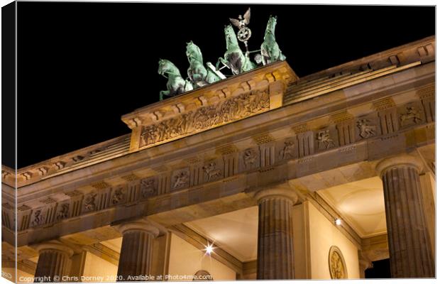 The Brandenburg Gate in Berlin Canvas Print by Chris Dorney